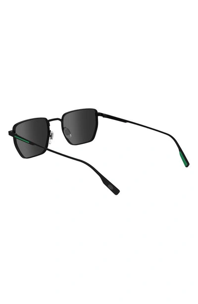 Shop Lacoste Premium Heritage 52mm Rectangular Sunglasses In Matte Black