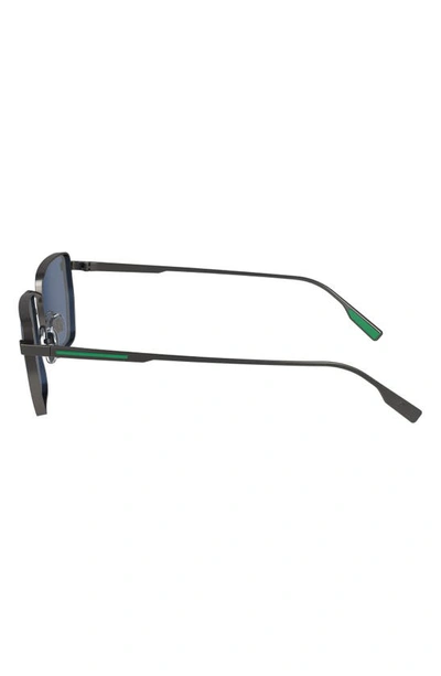 Shop Lacoste Premium Heritage 52mm Rectangular Sunglasses In Matte Dark Gunmetal