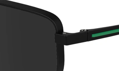 Shop Lacoste Premium Heritage 52mm Rectangular Sunglasses In Matte Black