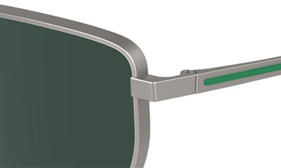 Shop Lacoste Premium Heritage 52mm Rectangular Sunglasses In Matte Light Gunmetal