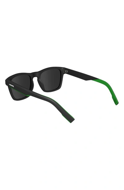 Shop Lacoste 53mm Rectangular Sunglasses In Matte Black