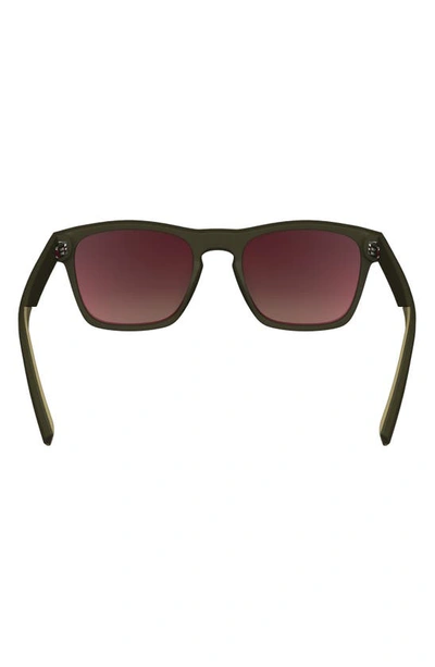 Shop Lacoste 53mm Rectangular Sunglasses In Matte Brown