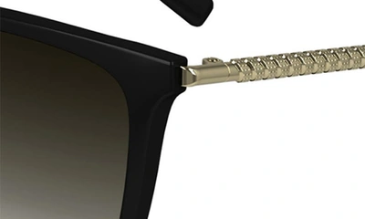 Shop Lacoste Premium Heritage 57mm Gradient Rectangular Sunglasses In Black
