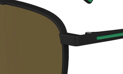 Shop Lacoste Premium Heritage 55mm Rectangular Sunglasses In Matte Black