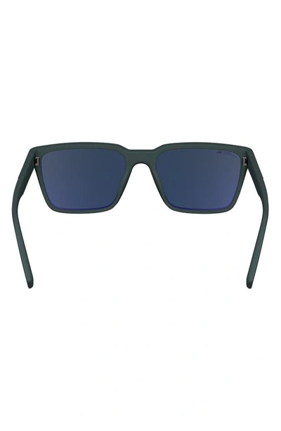 Shop Lacoste 56mm Rectangular Sunglasses In Green