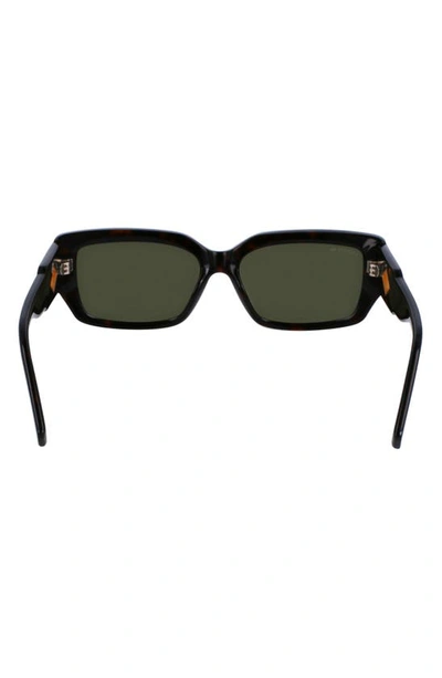 Shop Lacoste 55mm Rectangular Sunglasses In Havana