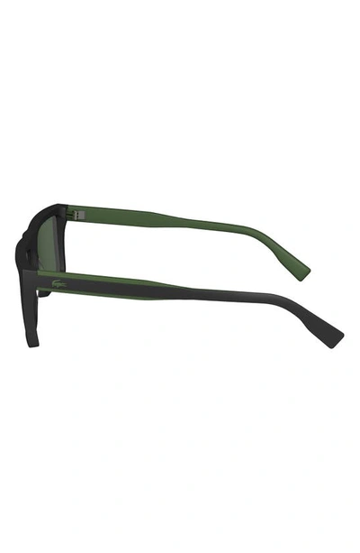 Shop Lacoste Sport 56mm Rectangular Sunglasses In Matte Black