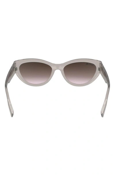 Shop Lacoste Sport 54mm Cat Eye Sunglasses In Opaline Nude