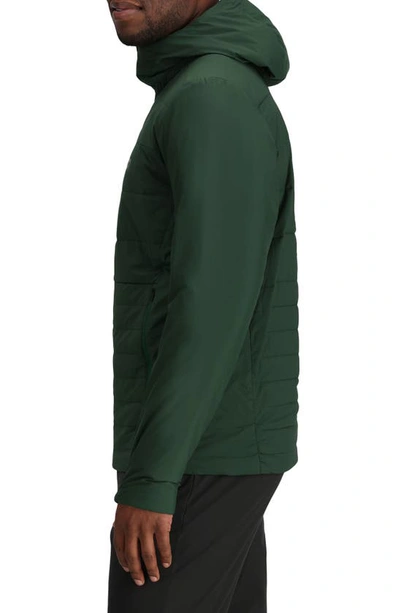 Shop Outdoor Research Shadow Water Resistant Insulated Hooded Jacket In Grove