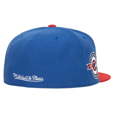 Shop Mitchell & Ness Royal/red Chicago Cubs Bases Loaded Fitted Hat