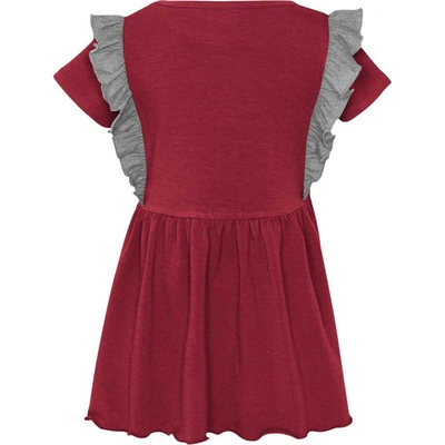 Shop Outerstuff Girls Toddler Crimson Oklahoma Sooners Too Cute Tri-blend Dress