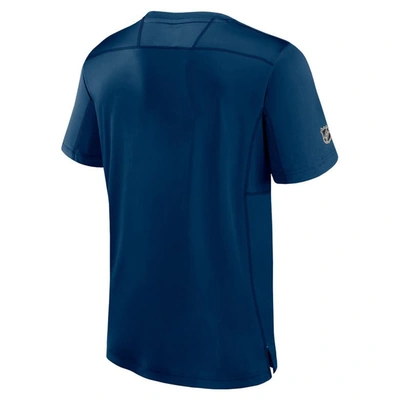 Shop Fanatics Branded  Deep Sea Blue Seattle Kraken Authentic Pro Tech T-shirt In Navy