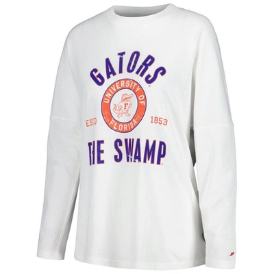 Shop League Collegiate Wear White Florida Gators Clothesline Oversized Long Sleeve T-shirt