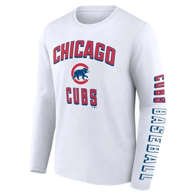 Shop Fanatics Branded Royal/white Chicago Cubs Two-pack Combo T-shirt Set