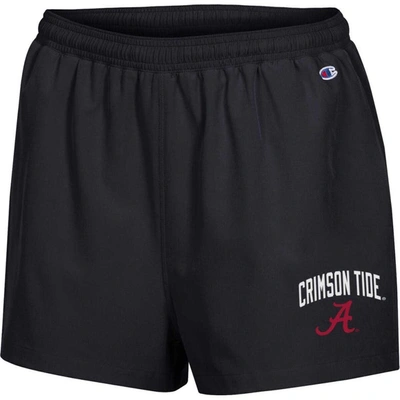 Shop Champion Black Alabama Crimson Tide Football Fan High Waist Shorts