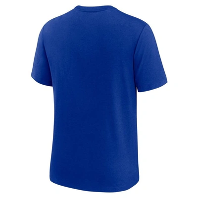 Shop Nike Royal New England Patriots Rewind Logo Tri-blend T-shirt