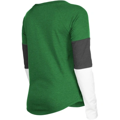 Boston Celtics New Era Women's Colorblock Raglan Long Sleeve T