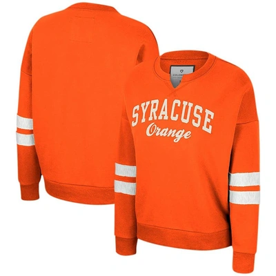 Shop Colosseum Orange Syracuse Orange Perfect Date Notch Neck Pullover Sweatshirt