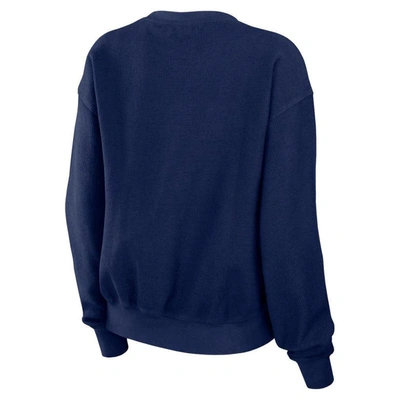 Shop Wear By Erin Andrews Navy Boston Red Sox Vintage Cord Pullover Sweatshirt