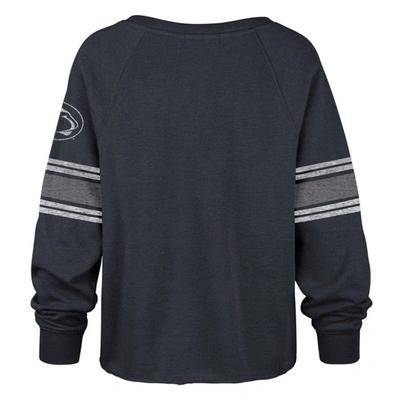 Shop 47 ' Navy Penn State Nittany Lions Allie Modest Raglan Long Sleeve Cropped T-shirt