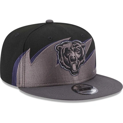 Shop New Era Black Chicago Bears Tidal Wave 9fifty Snapback Hat