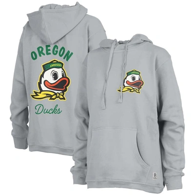 Shop Pressbox Gray Oregon Ducks High Tide Maude Fleece Pullover Hoodie