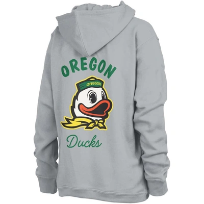 Shop Pressbox Gray Oregon Ducks High Tide Maude Fleece Pullover Hoodie