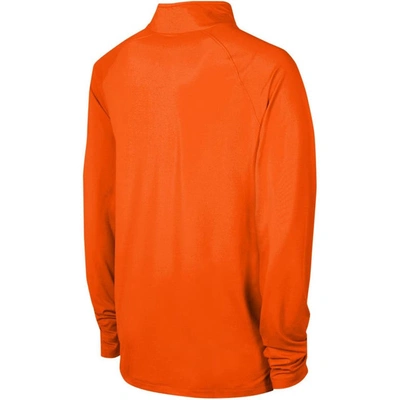 Shop Outerstuff Orange Denver Broncos Combine Authentic Raglan Quarter-zip Top