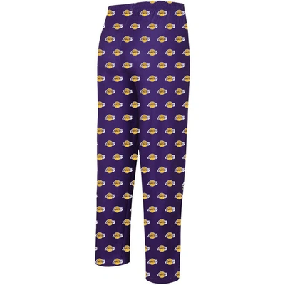 Shop Concepts Sport Purple Los Angeles Lakers Allover Logo Print Gauge Sleep Pants