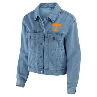 Shop Wear By Erin Andrews Tennessee Volunteers Button-up Denim Jacket