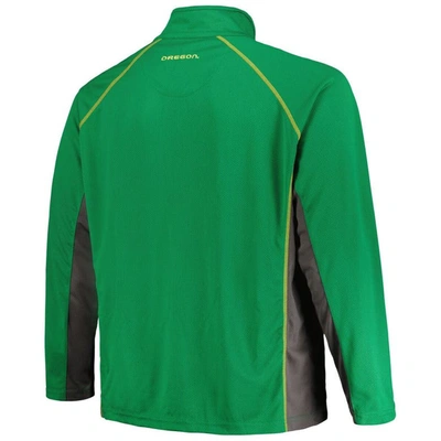 Shop Profile Green Oregon Ducks Big & Tall Quarter-zip Raglan Jacket