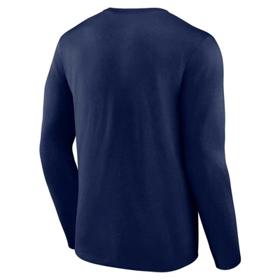 Shop Profile Navy West Virginia Mountaineers Big & Tall Two-hit Graphic Long Sleeve T-shirt