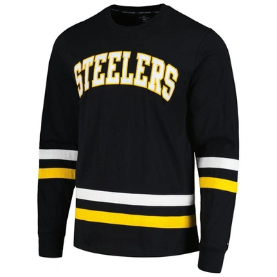 Shop Tommy Hilfiger Black/gold Pittsburgh Steelers Nolan Long Sleeve T-shirt