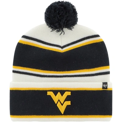 Shop 47 Youth '  White West Virginia Mountaineers Stripling Cuffed Knit Hat With Pom