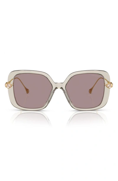 Swarovski Sk6011 Square-frame Acetate Sunglasses In Violet