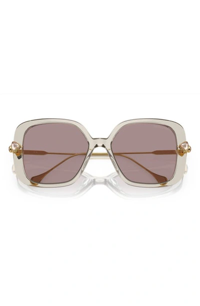 Shop Swarovski 56mm Square Sunglasses In Violet