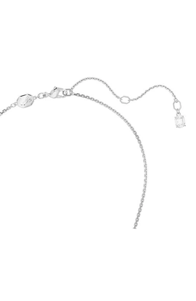 Shop Swarovski Mesmera Dancing Zirconia Pendant Necklace In Silver