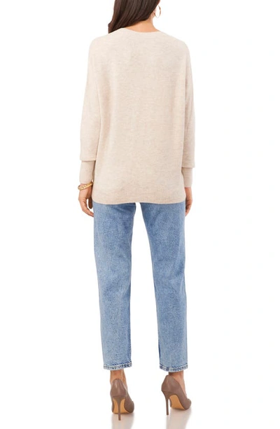 Vince Camuto Drop Shoulder V-neck Sweater In Malted