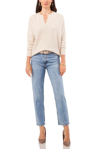 Vince Camuto Drop Shoulder V-neck Sweater In Malted
