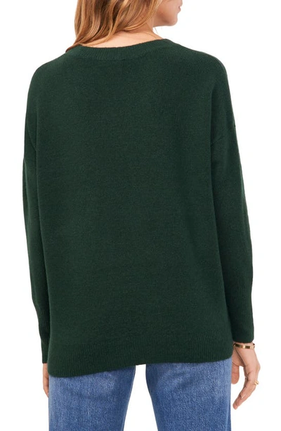 Vince Camuto Drop Shoulder V-neck Sweater In Windsor Moss