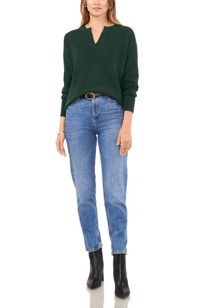 Vince Camuto Drop Shoulder V-neck Sweater In Windsor Moss