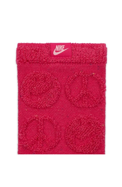 Shop Nike Dri-fit Everyday Plus Cushioned Crew Socks In Fire Berry/ Pinksicle/ Pink