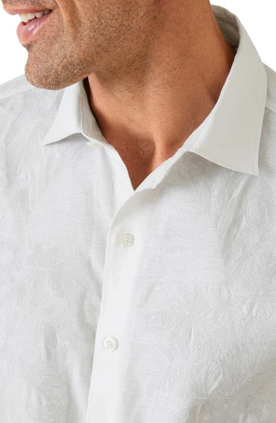 Tommy Bahama Down The Isle Embroidered Linen Button-up Shirt In White