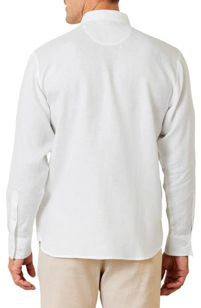 Tommy Bahama Down The Isle Embroidered Linen Button-up Shirt In White