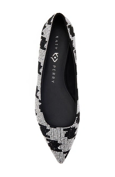Shop Katy Perry The Hollie Crystal Pointed Toe Ballet Flat In Black Multi