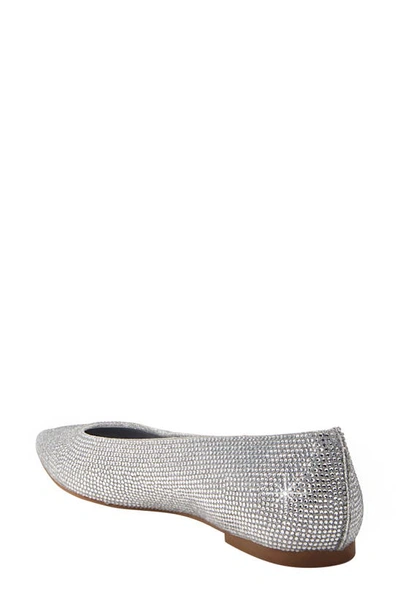 Katy Perry The Hollie Crystal Pointed Toe Ballet Flat In Silver Multi