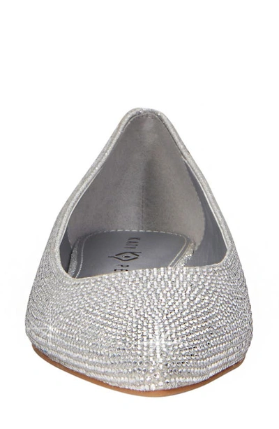 Shop Katy Perry The Hollie Crystal Pointed Toe Ballet Flat In Silver Multi