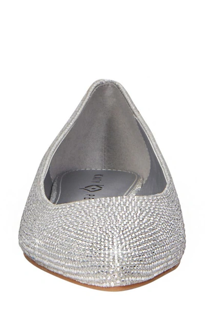 Katy Perry The Hollie Crystal Pointed Toe Ballet Flat In Silver Multi