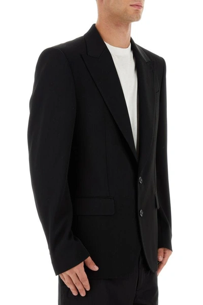 Shop Dolce & Gabbana Man Black Faille Sicilia Blazer