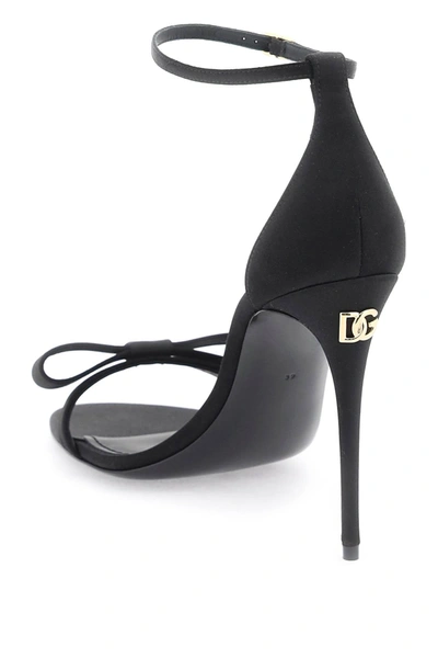 Shop Dolce & Gabbana Satin Sandals Women In Black